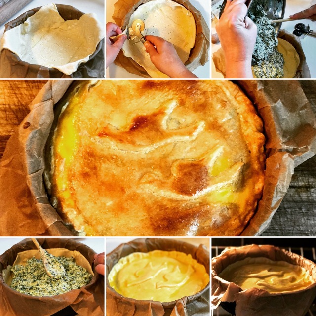 Pasqualina Pie making